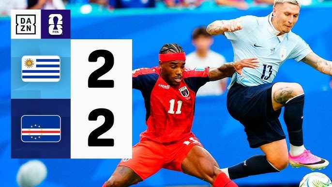 Uruguay y Cabo Verde empatan a dos goles en duelo histórico del Mundial