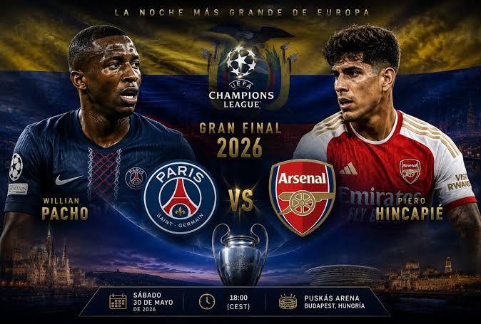 Final Champions League 2026: Hincapié y Pacho en el duelo histórico en Budapest