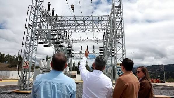 Daniel Noboa supervisa avance del 75% en subestación eléctrica Balsayán