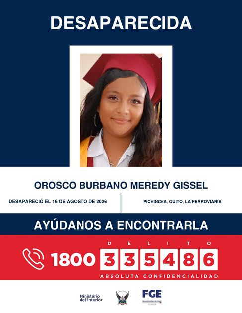 Fiscalía General investiga desaparición de joven en sector Sur de Quito tras alerta ciudadana