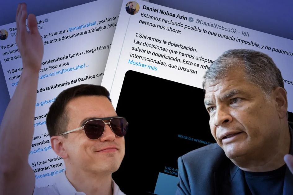 Noboa responde a Correa y destaca reducción del 35% en homicidios en provincias fronterizas