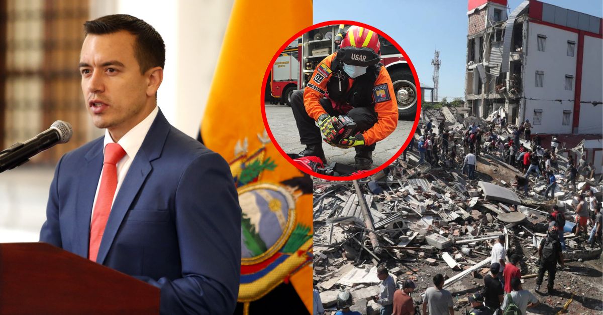 Daniel Noboa ofrece ayuda humanitaria a Colombia tras terremoto de magnitud 7.4