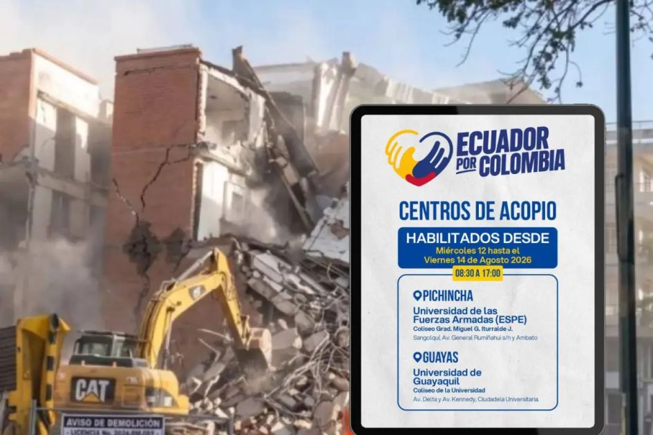 Ecuador habilita centros de acopio para ayuda humanitaria tras terremoto en Colombia