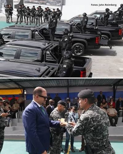 Gobierno de Noboa refuerza seguridad con convenio y vehículos para el GOE