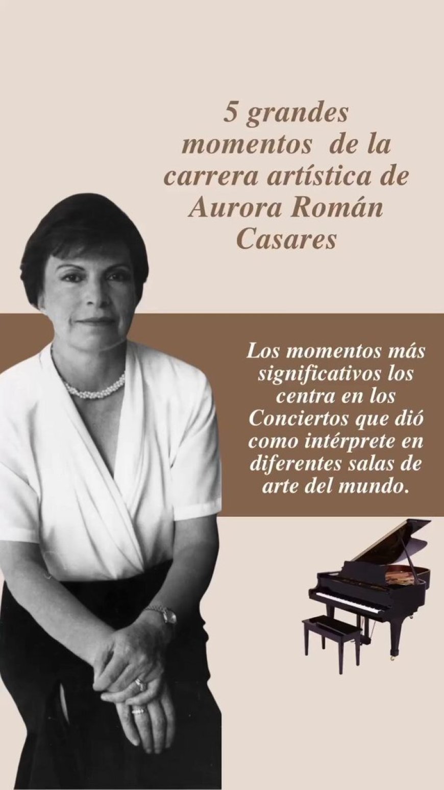 🔵 Aurora Román Casares, leyenda viva de la música clásica en Ecuador, recibió un emotivo homenaje en la Casa de la Música. A sus 91 años, la pianista y compositora quiteña sigue creando: ahora trabaja en su "Sinfonía Andina 2025", un hito en la historia musical del país.