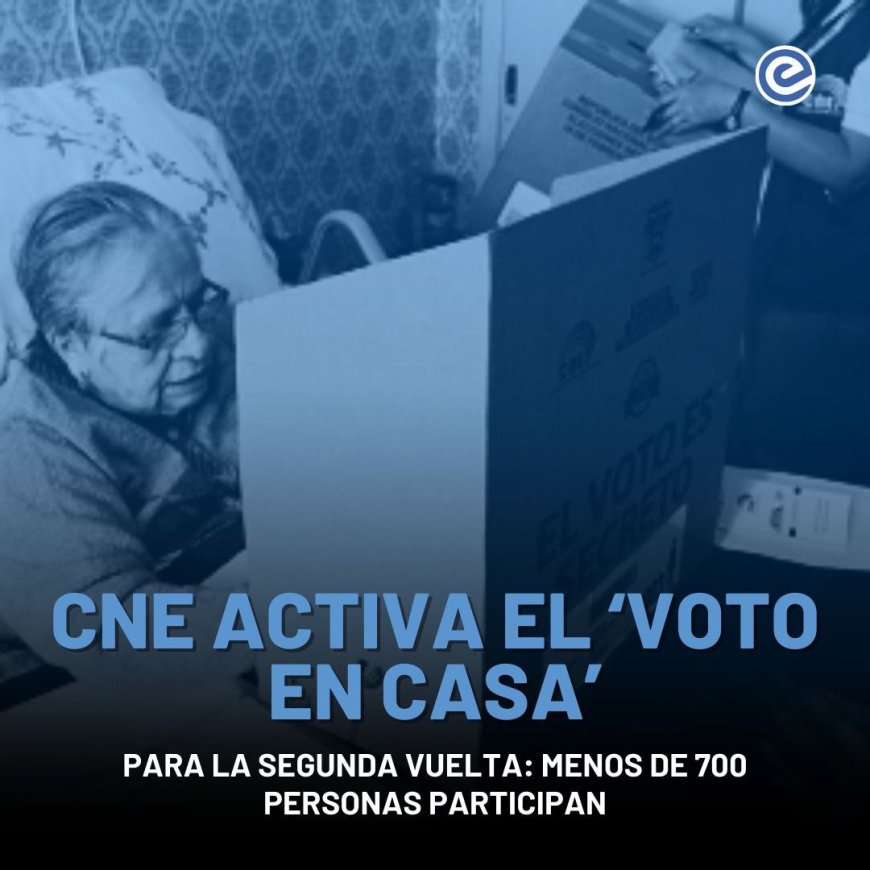 🔵 Menos de 700 personas participan en el #VotoEnCasa durante la segunda vuelta presidencial en Ecuador. El CNE desplegó 174 juntas receptoras del voto y 110 rutas a nivel nacional.
#Elecciones2025 #Inclusión #CNE #VotoAccesible