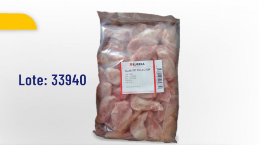 ¡Alerta sanitaria en Ecuador! | Arcsa detecta Salmonella en alitas de pollo Eureka Food Service
