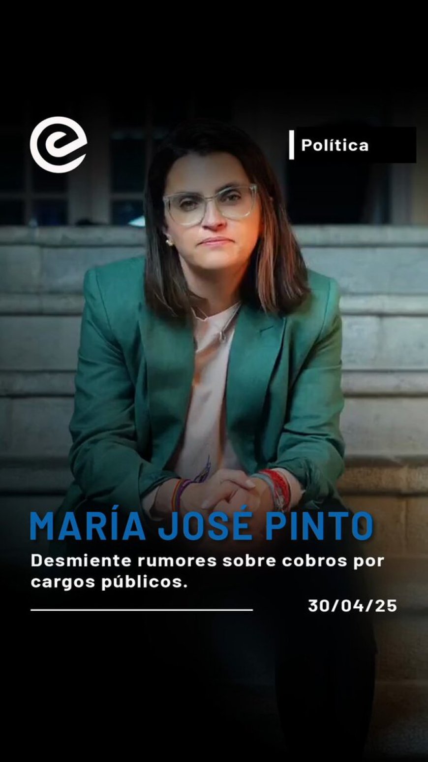 🔵 María José Pinto pone un alto a las noticias falsas