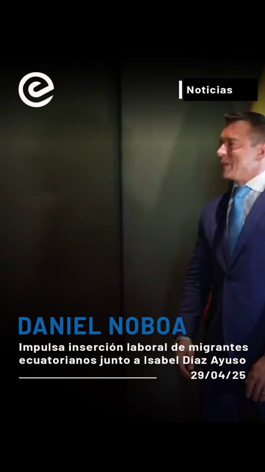 Daniel Noboa se reúne con Isabel Díaz Ayuso en Madrid