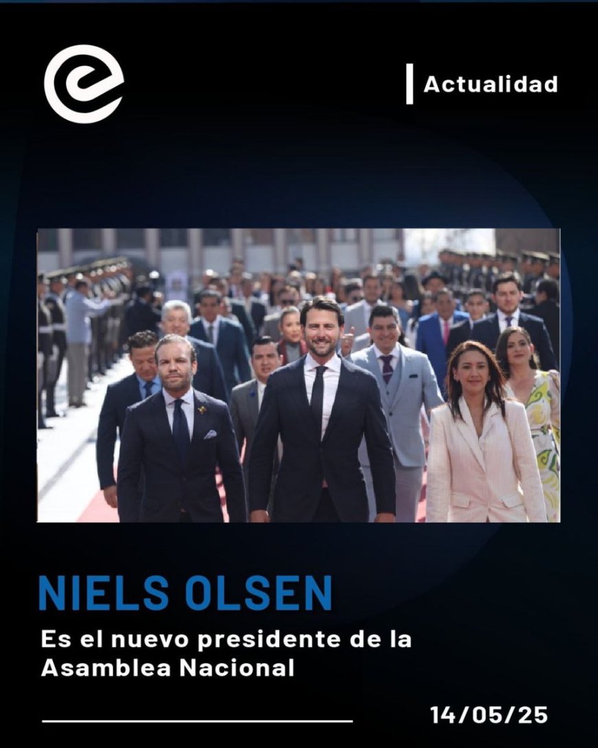Niels Olsen es el nuevo presidente de la Asamblea Nacional de Ecuador
