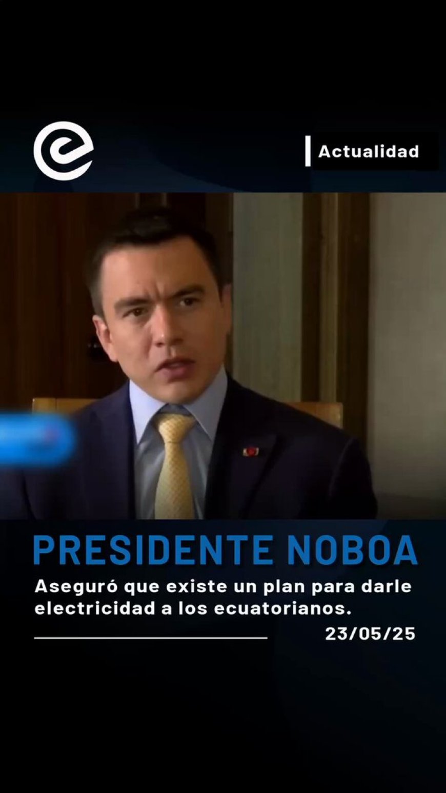 No habrá apagones | Presidente Noboa asegura que Ecuador está preparado