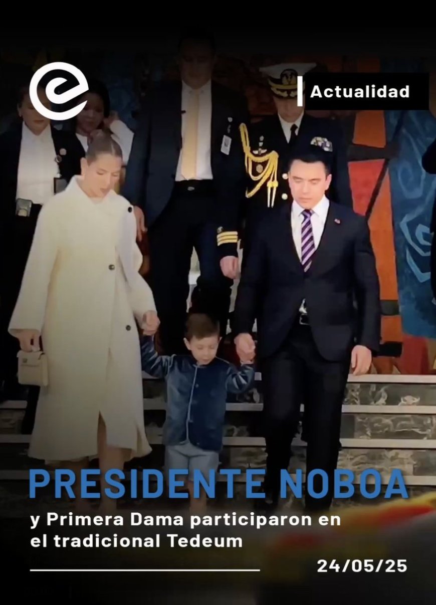 Noboa y Valbonesi Asisten al Tedeum por la Batalla de Pichincha