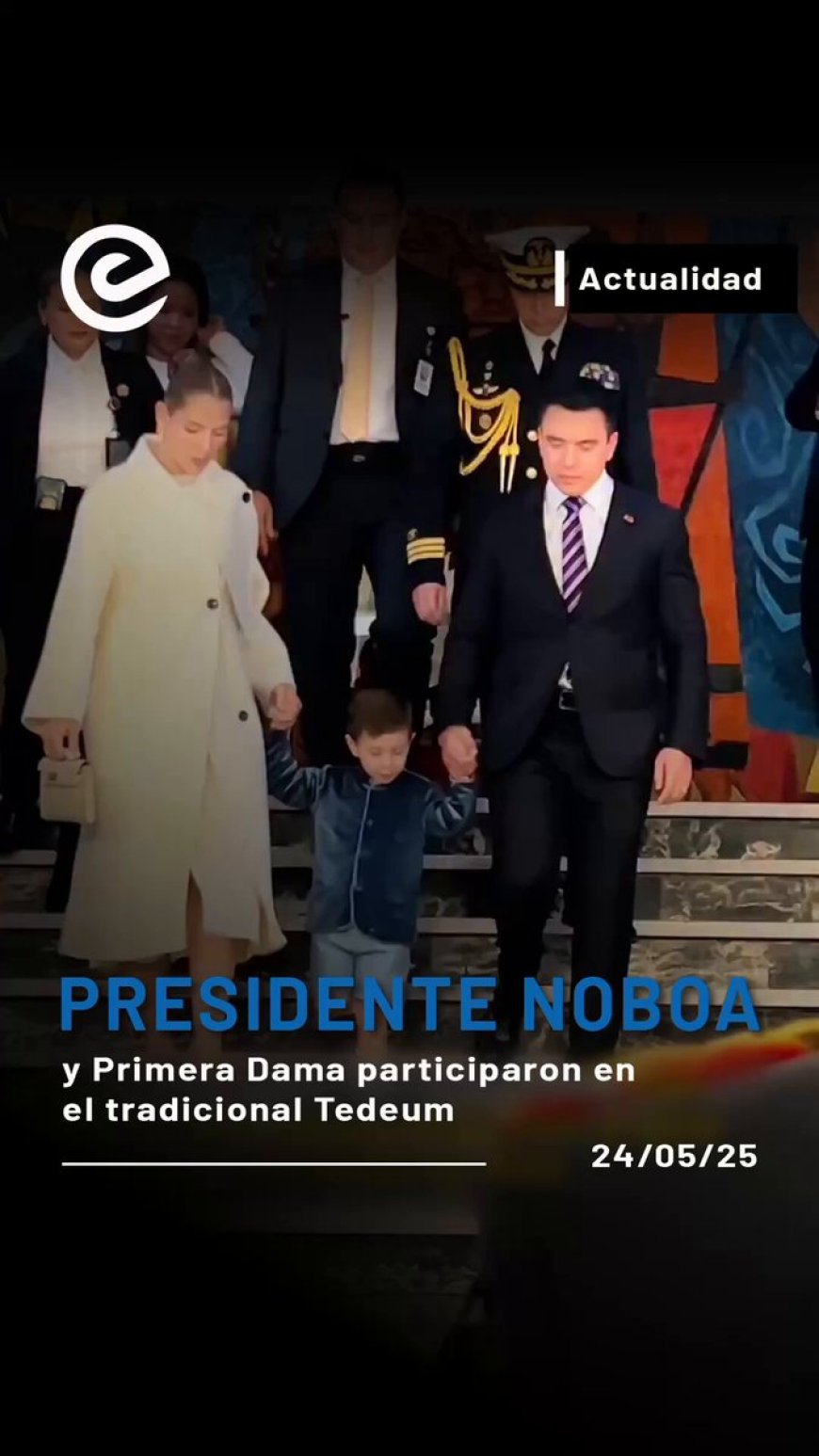 Daniel Noboa asiste al Tedeum por la Batalla de Pichincha