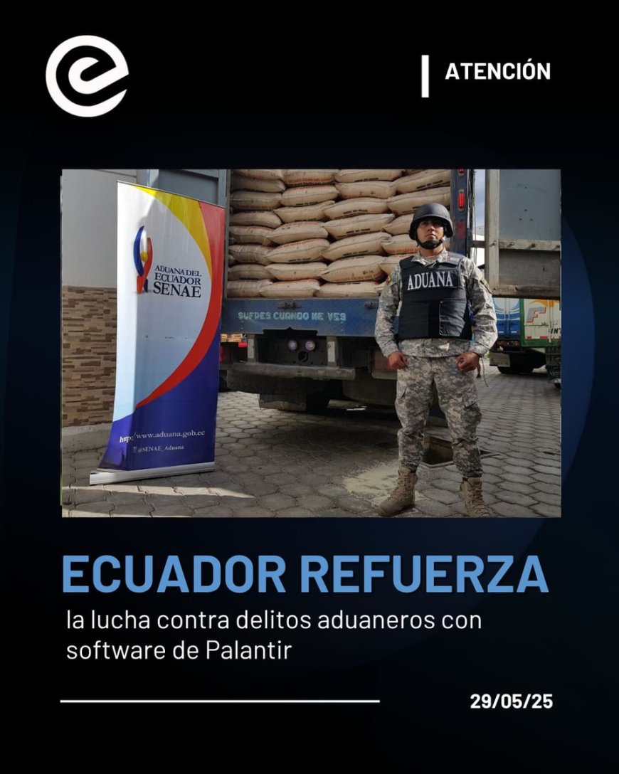 🔵 El Gobierno Nacional firmó un acuerdo con Palantir Technologies para combatir delitos aduaneros mediante tecnología de punta. La plataforma permitirá detectar actividades ilícitas y podría ampliarse a sectores como la minería ilegal y el comercio exterior.