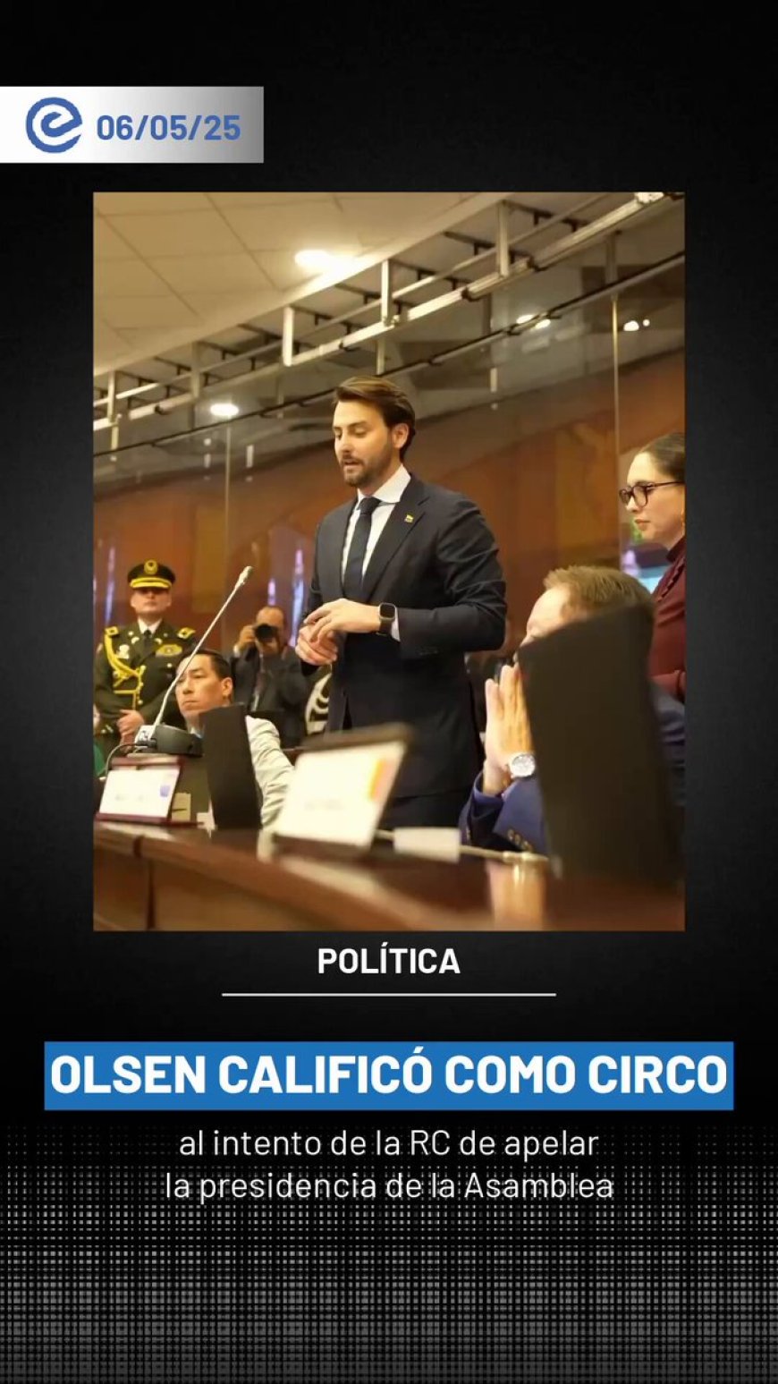 Niels Olsen califica de 'circo' intento de revocar su presidencia en la Asamblea