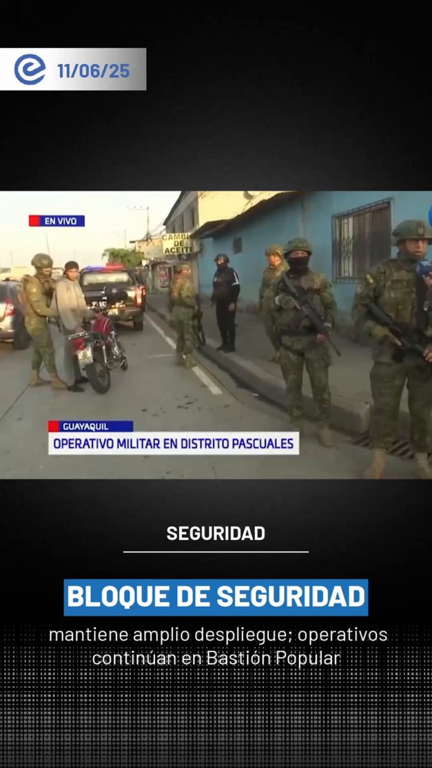 Distrito Pascuales: Militarización Continúa Tras Incidentes y Allanamiento de Viviendas