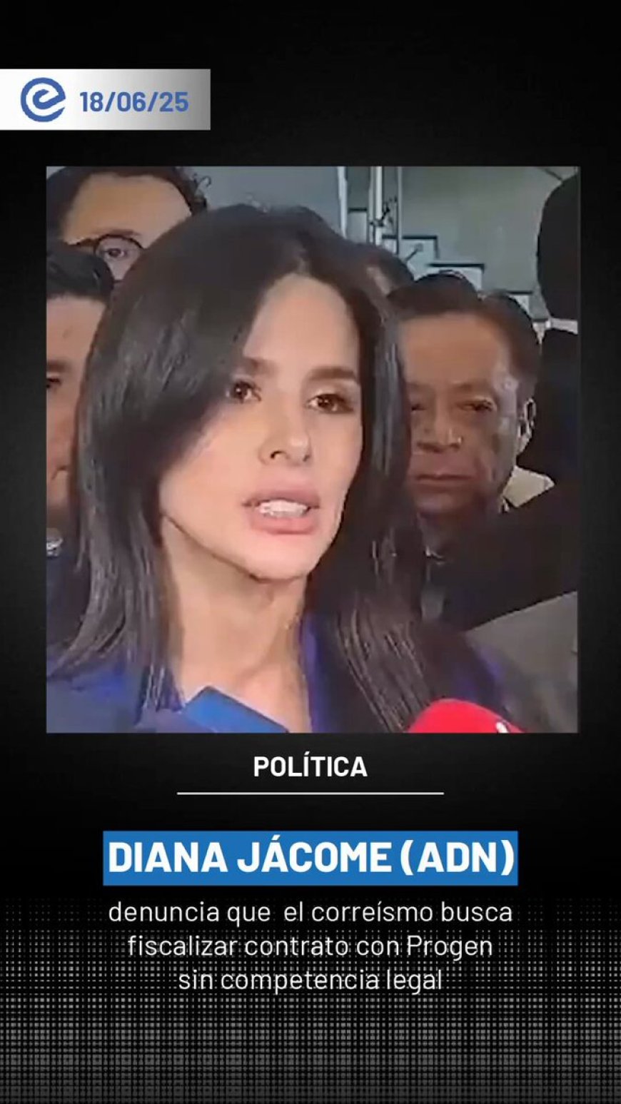 Diana Jácome denuncia intento de fiscalización de contratos entre CELEC y Progen
