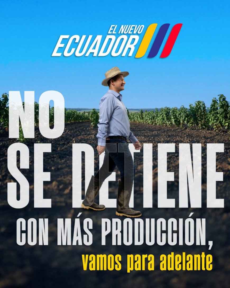 🔵 La producción es el corazón y el motor de nuestra economía. #ElNuevoEcuador prioriza políticas y recursos para este sector que contribuye al desarrollo financiero y productivo de nuestro país. #NadaNosDetiene