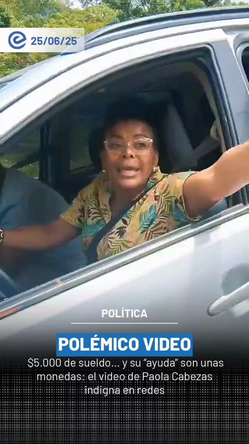 Asambleísta Paola Cabezas genera debate al entregar monedas a ciudadano vulnerable