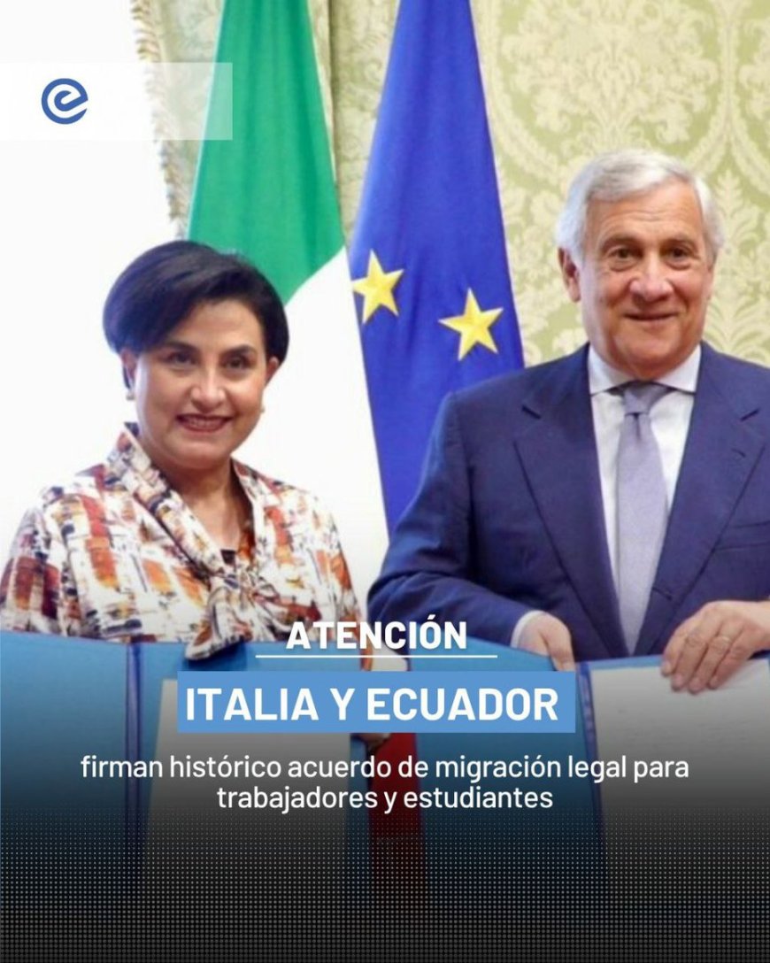 El Gobierno ecuatoriano firmó en Roma un acuerdo clave con Italia que abre canales legales de migración. El país se incorpora al Decreto Flujos, ofreciendo nuevas oportunidades de empleo y estudio, con medidas para combatir delitos transnacionales como la trata.