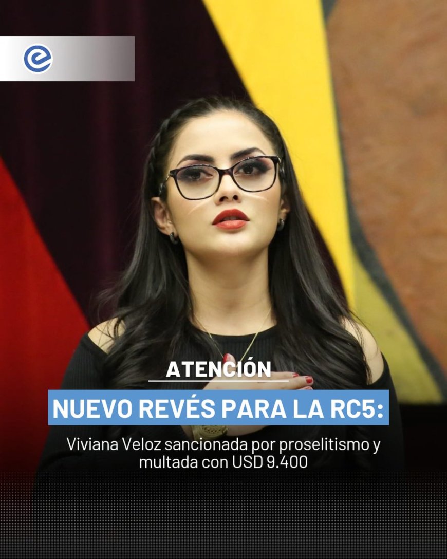 Viviana Veloz sancionada por usar recursos del Estado con fines políticos