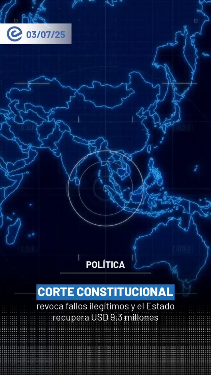 Ecuador recupera USD 9,3 millones tras fallo de la Corte Constitucional