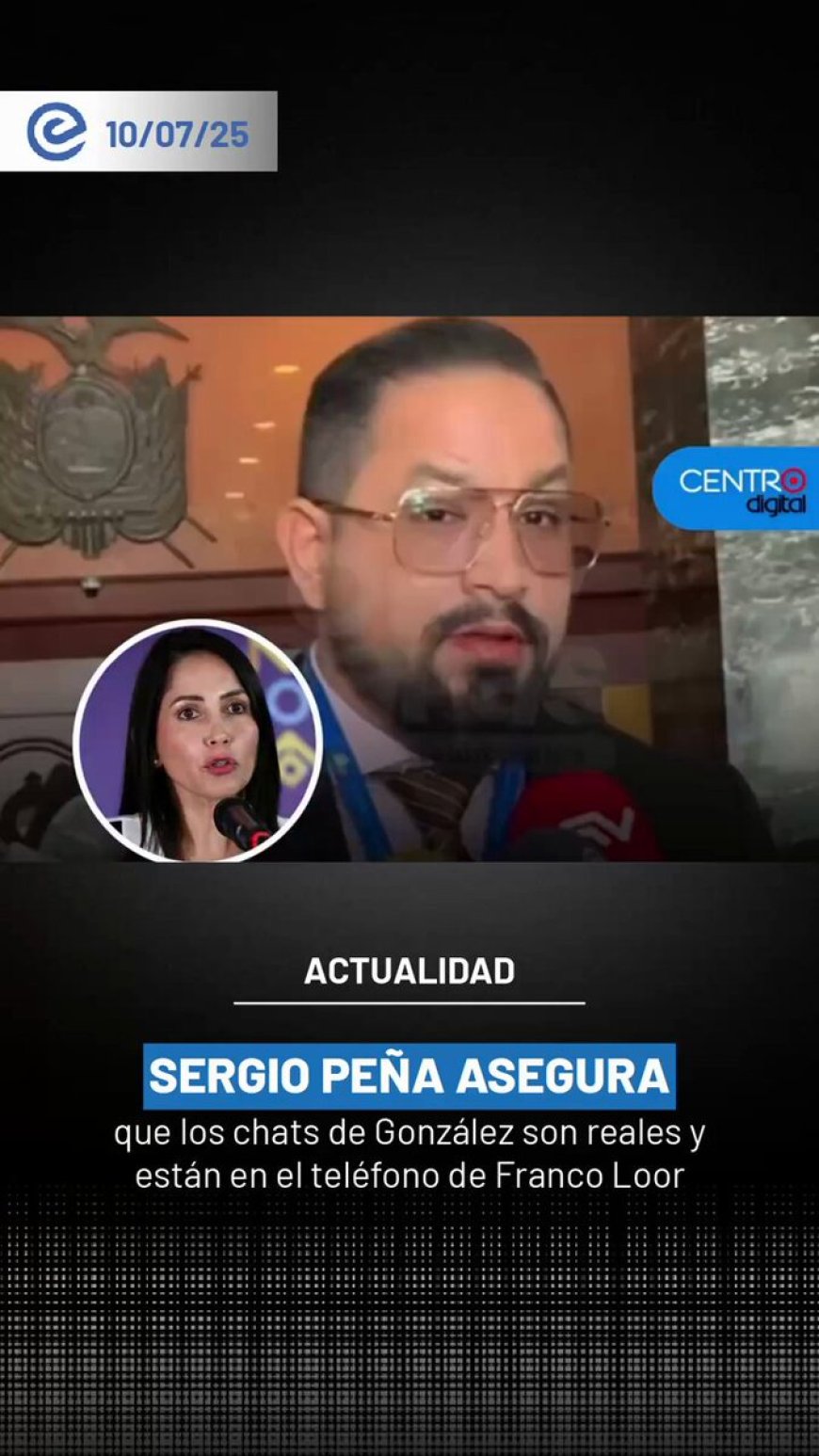 Asambleísta confirma autenticidad de chats entre abogado de Glas y candidata González