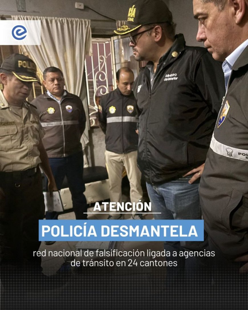 Desmantelan red de falsificación de documentos de tránsito en Guayaquil