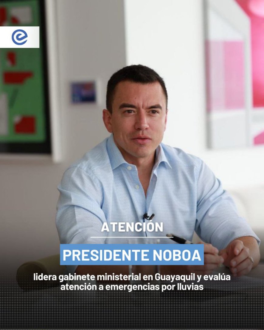 🔵 El presidente Daniel Noboa lideró una reunión de gabinete en Guayaquil, donde ministros y secretarios presentaron avances en la atención a emergencias y planificación energética. #GobiernoDelEcuador #Gabinete