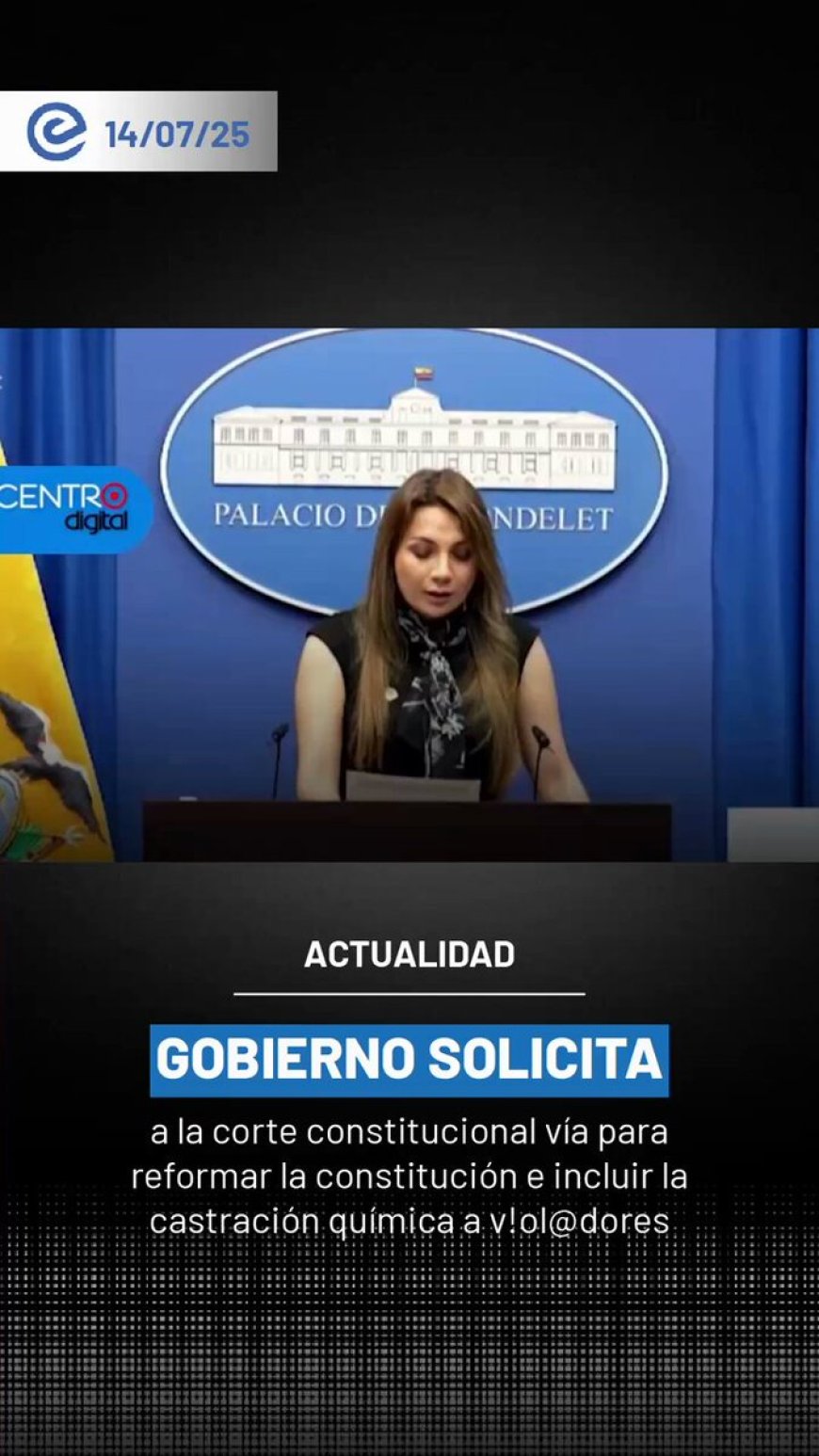 Reforma constitucional en Ecuador propone castración química para violadores
