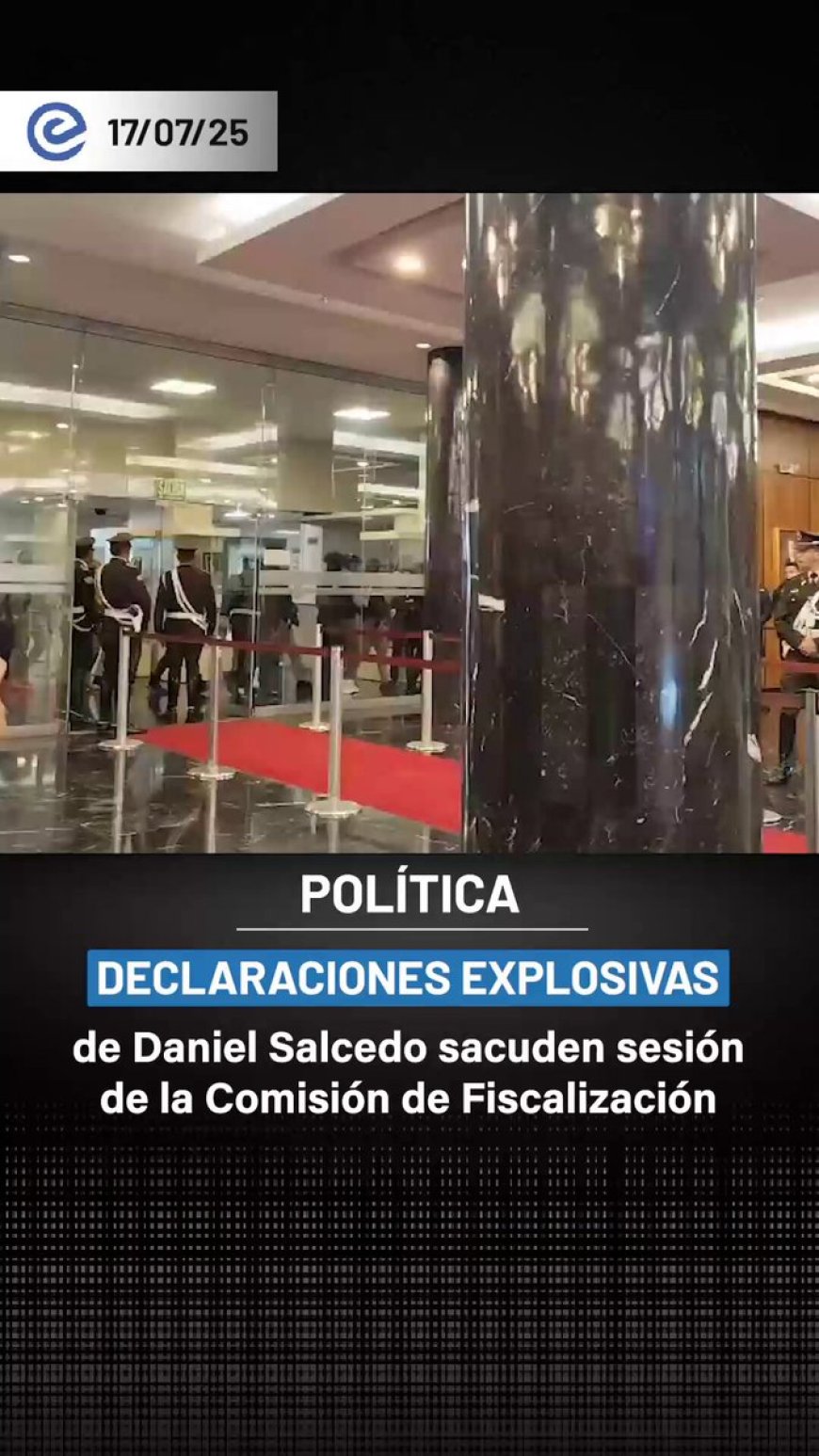 Declaraciones de Daniel Salcedo Sacuden Comisión de Fiscalización