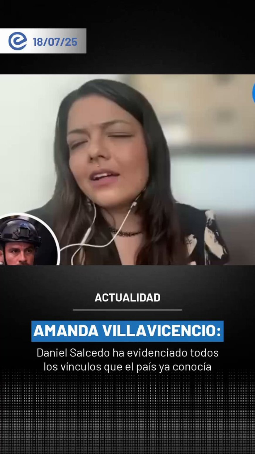 Amanda Villavicencio critica a Daniel Salcedo y al correísmo por corrupción
