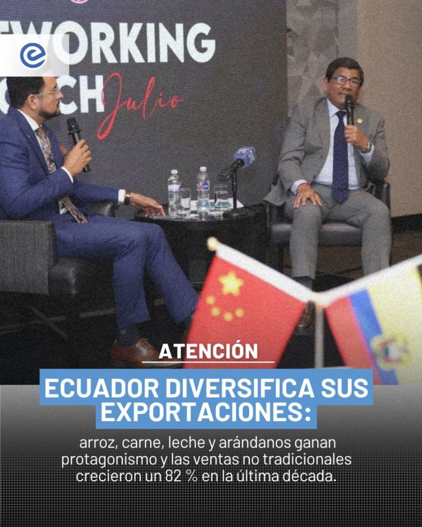 Ecuador impulsa exportaciones de carne de cerdo y pollo a China tras crecimiento del 82% en productos no tradicionales