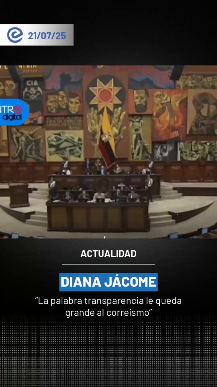 Diana Jácome cuestiona la moral del correísmo por casos de corrupción y acusaciones de violación