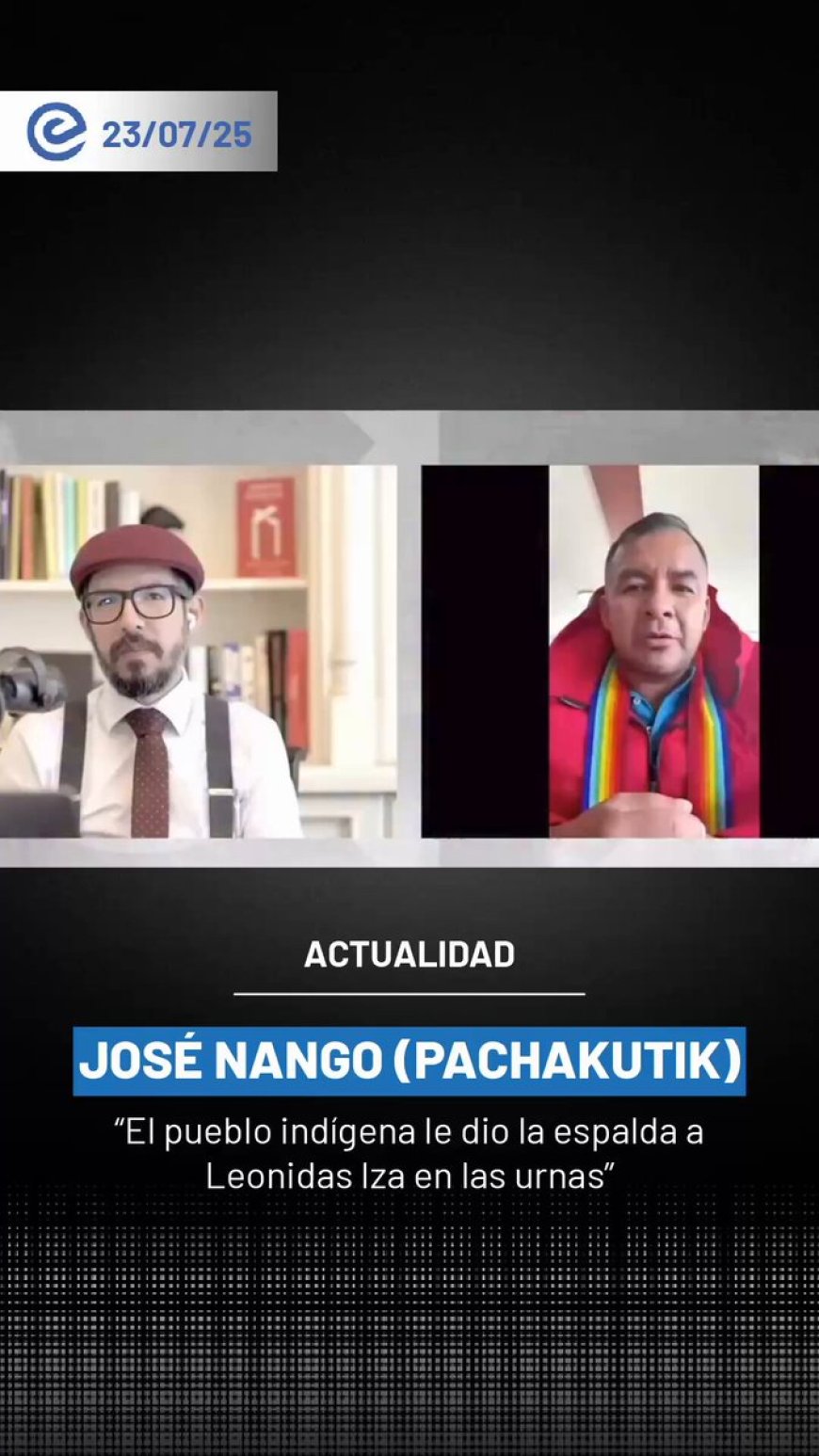 Tensión en el movimiento indígena: Nango acusa a Iza de imponer discurso sin respaldo