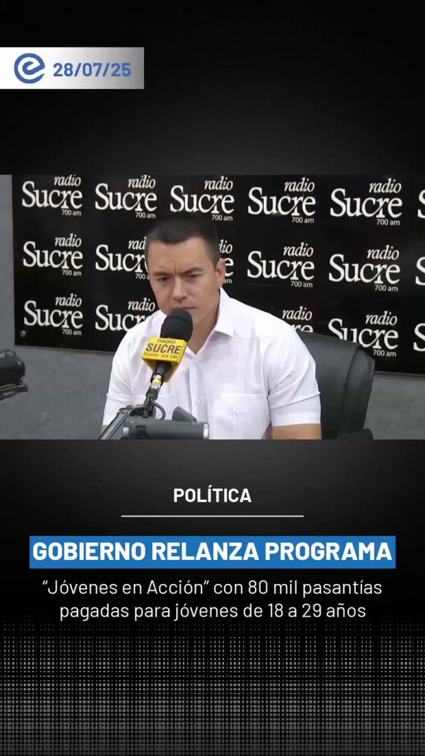 Gobierno impulsa programa 'Jóvenes en Acción' en Ecuador