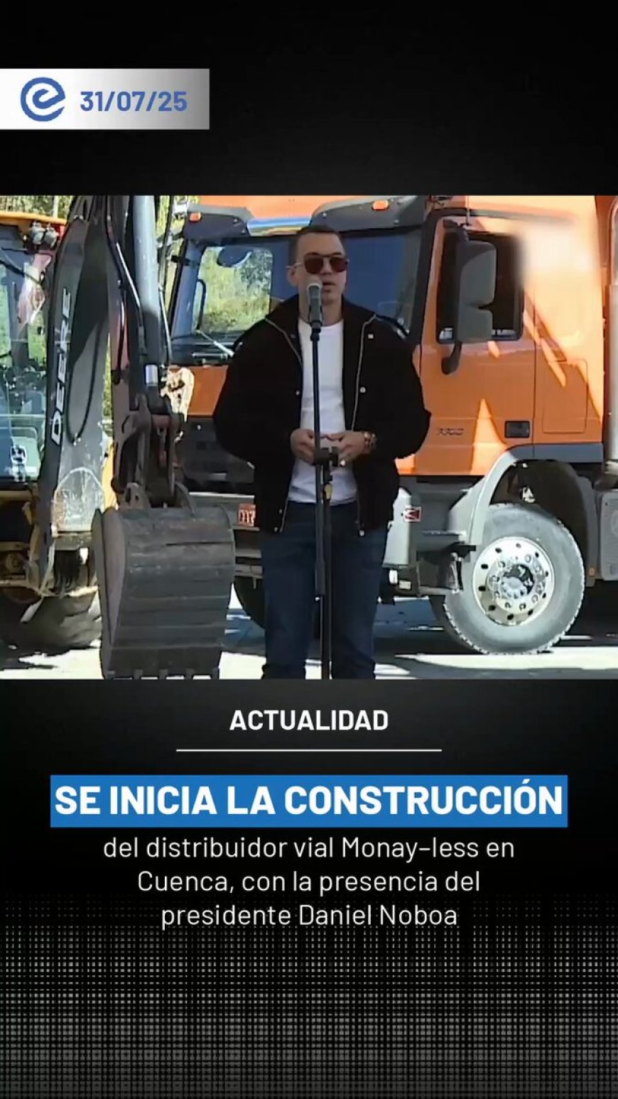 🔵 ¡Empieza una obra clave para el sur del país! Daniel Noboa y Roberto Luque colocaron la primera piedra del Distribuidor de Tráfico Monay–IESS en Cuenca. Inversión: USD 43.3 millones. #ElNuevoEcuadorAvanza