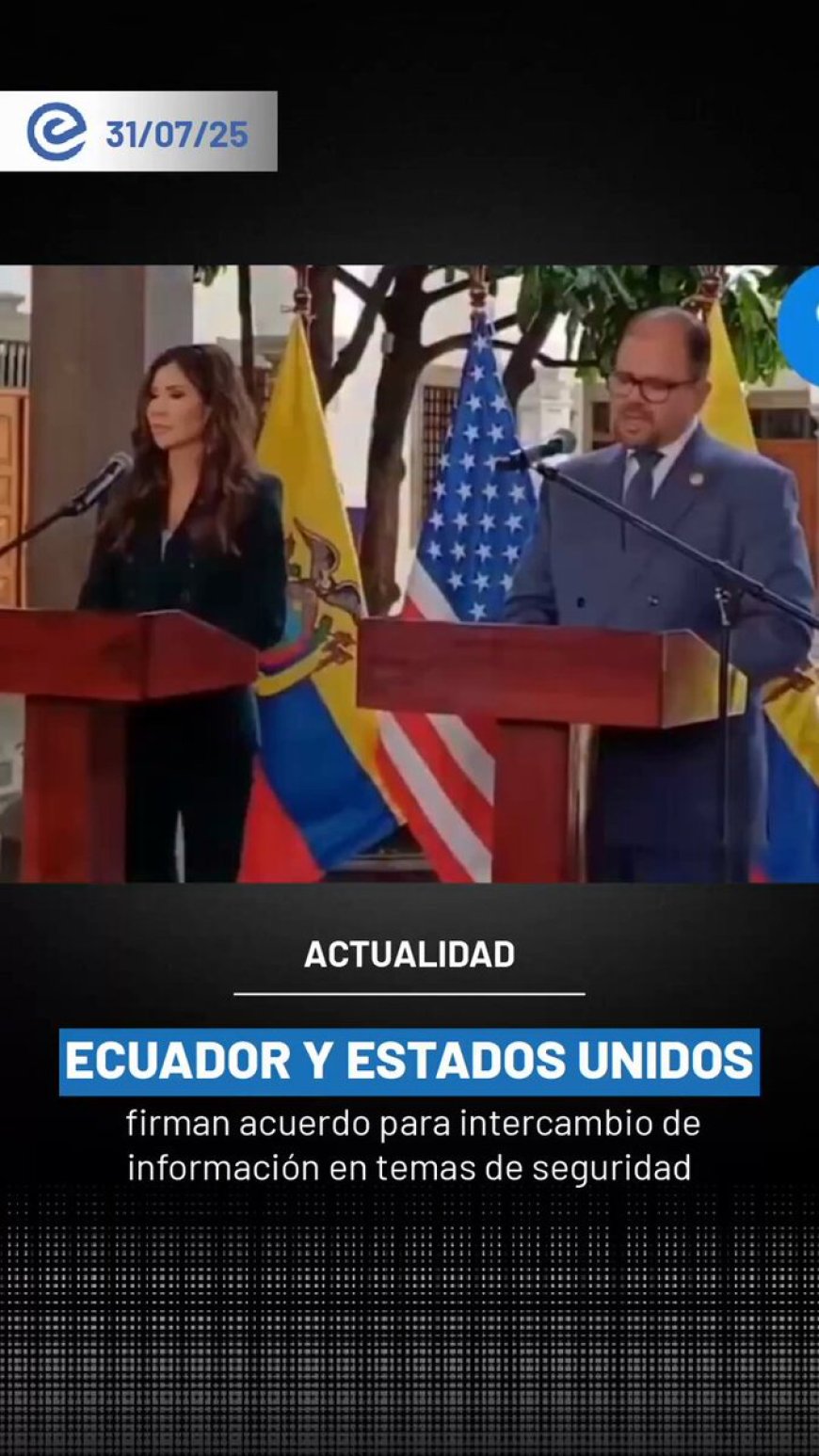 🔵 El acuerdo bilateral entre Ecuador y EE. UU. ya es una realidad. El ministro John Reimberg explicó que se establecerán oficiales de enlace para impulsar acciones conjuntas contra el crimen organizado. #SeguridadEc #AlianzaEstratégica