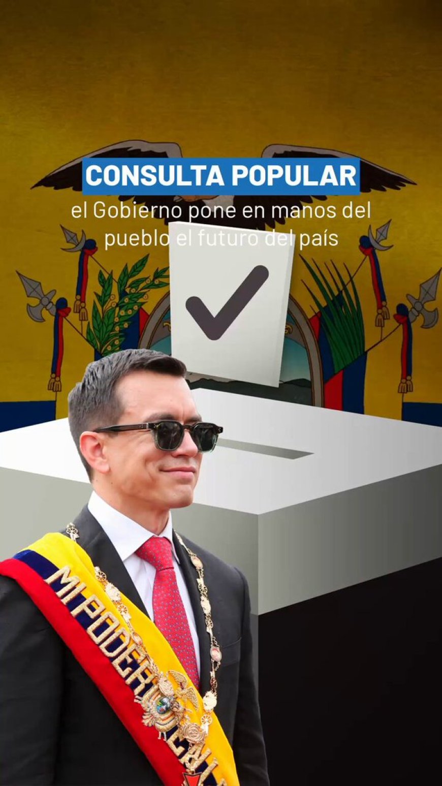 🔵 El presidente Daniel Noboa anunció una nueva Consulta Popular que busca devolverle al pueblo el poder de decidir sobre reformas clave. “Esta consulta no es del poder, es del pueblo”, aseguró.