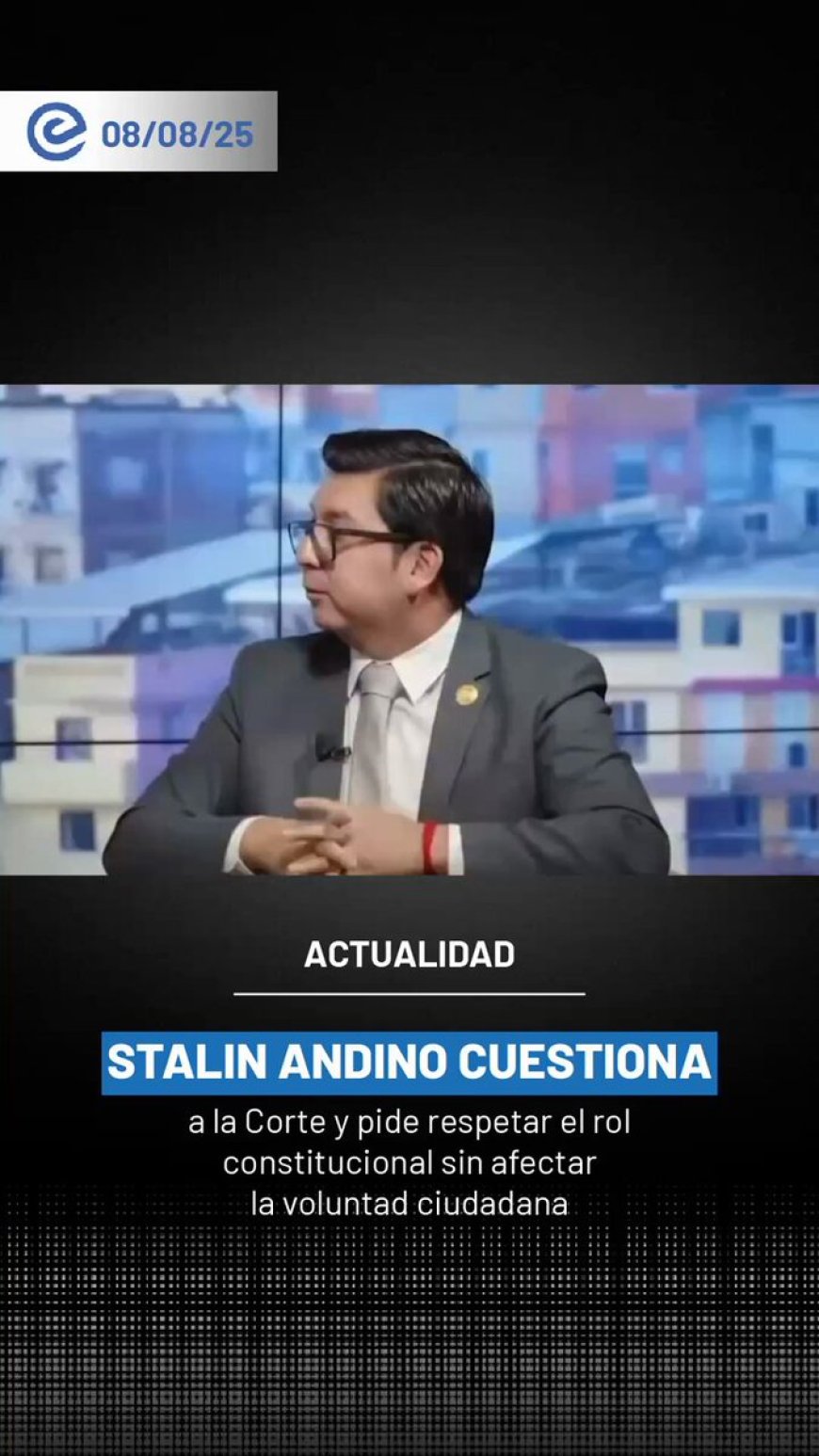 Stalin Andino insta a la Corte Constitucional a proteger la Carta Magna