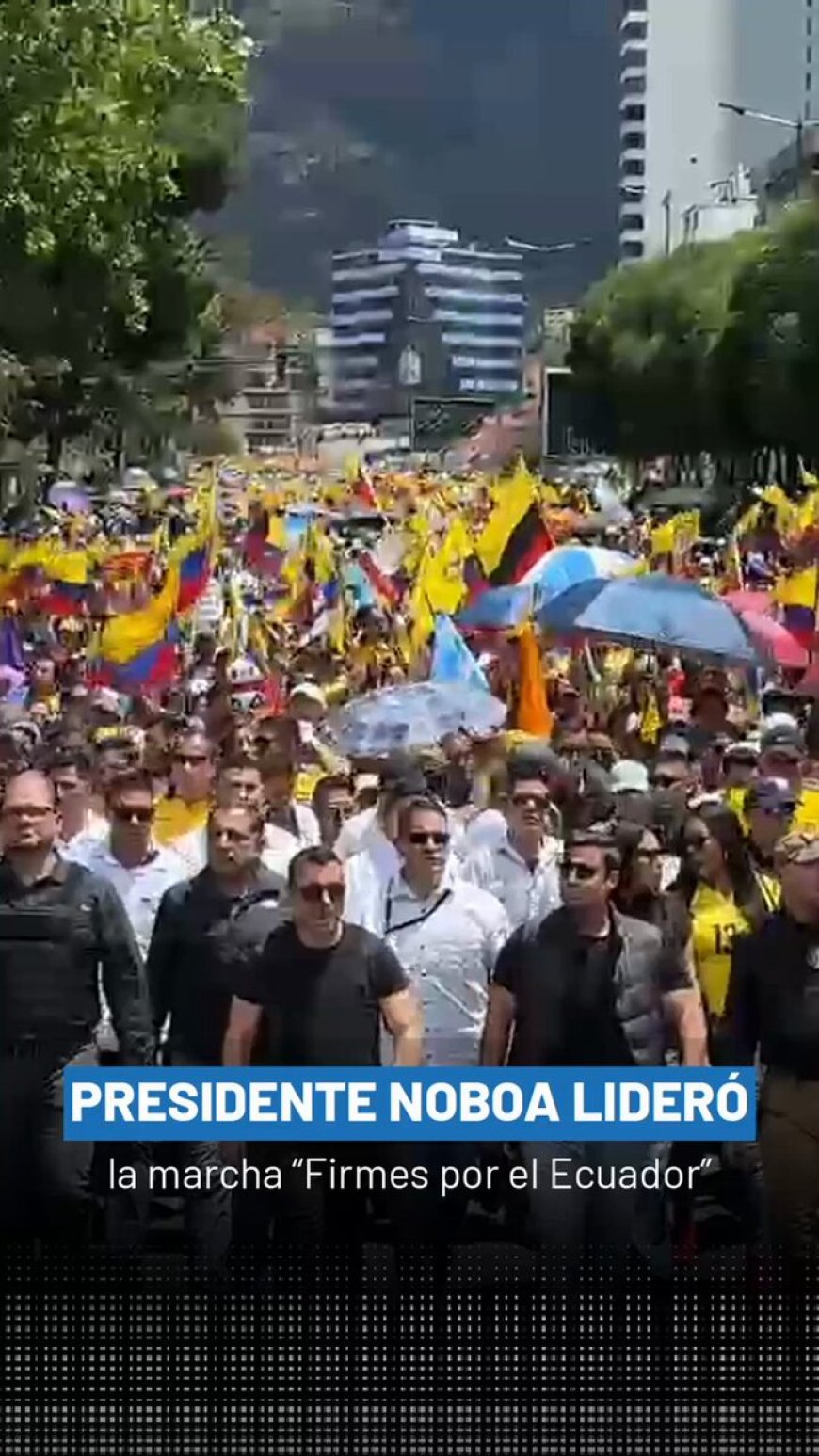 Daniel Noboa lidera marcha 'Firmes por el Ecuador' hacia la Corte Constitucional