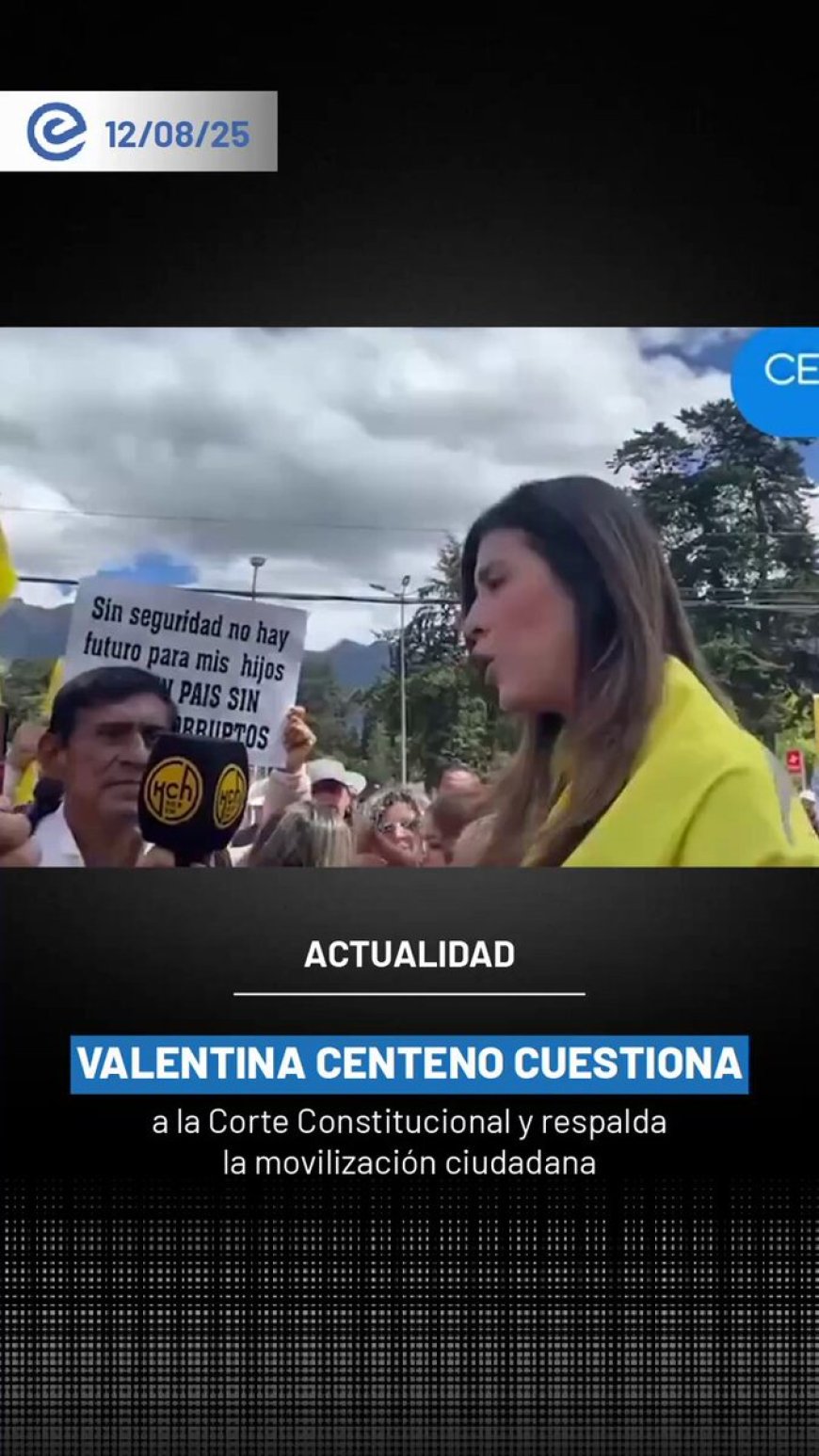 🔵 Valentina Centeno (ADN): “Primero la vida de los ciudadanos honestos, luego la de los criminales”, en respaldo a la marcha convocada por el presidente, Daniel Noboa.