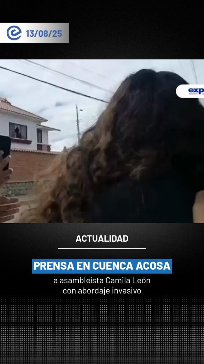 Asambleísta Camila León enfrenta acoso mediático en Cuenca | Periodistas irrumpen en evento oficial