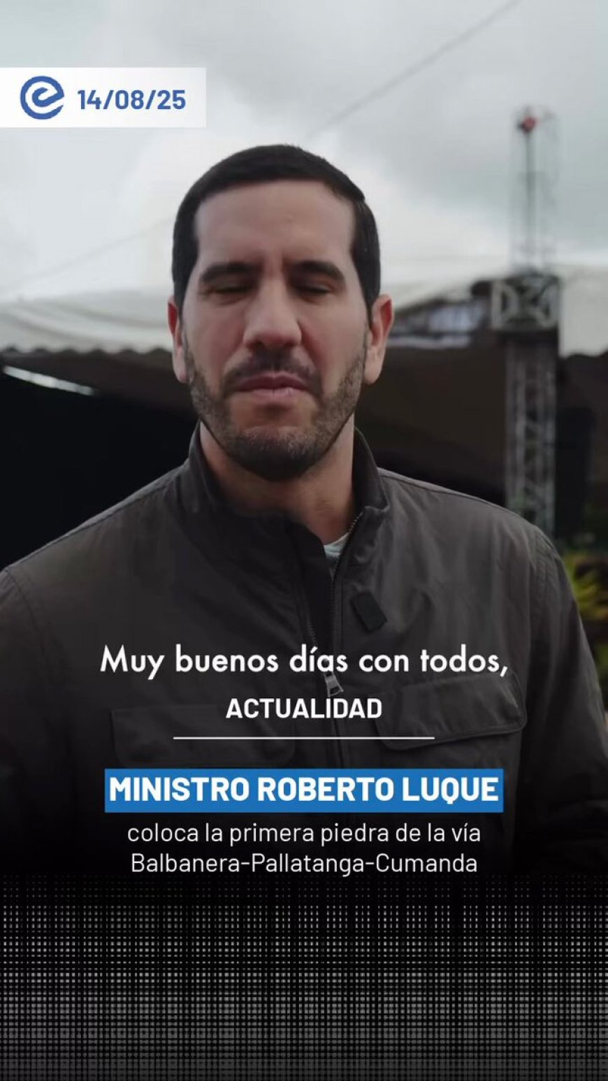 Roberto Luque inicia construcción de vía Balbanera-Pallatanga-Cumandá en Chimborazo