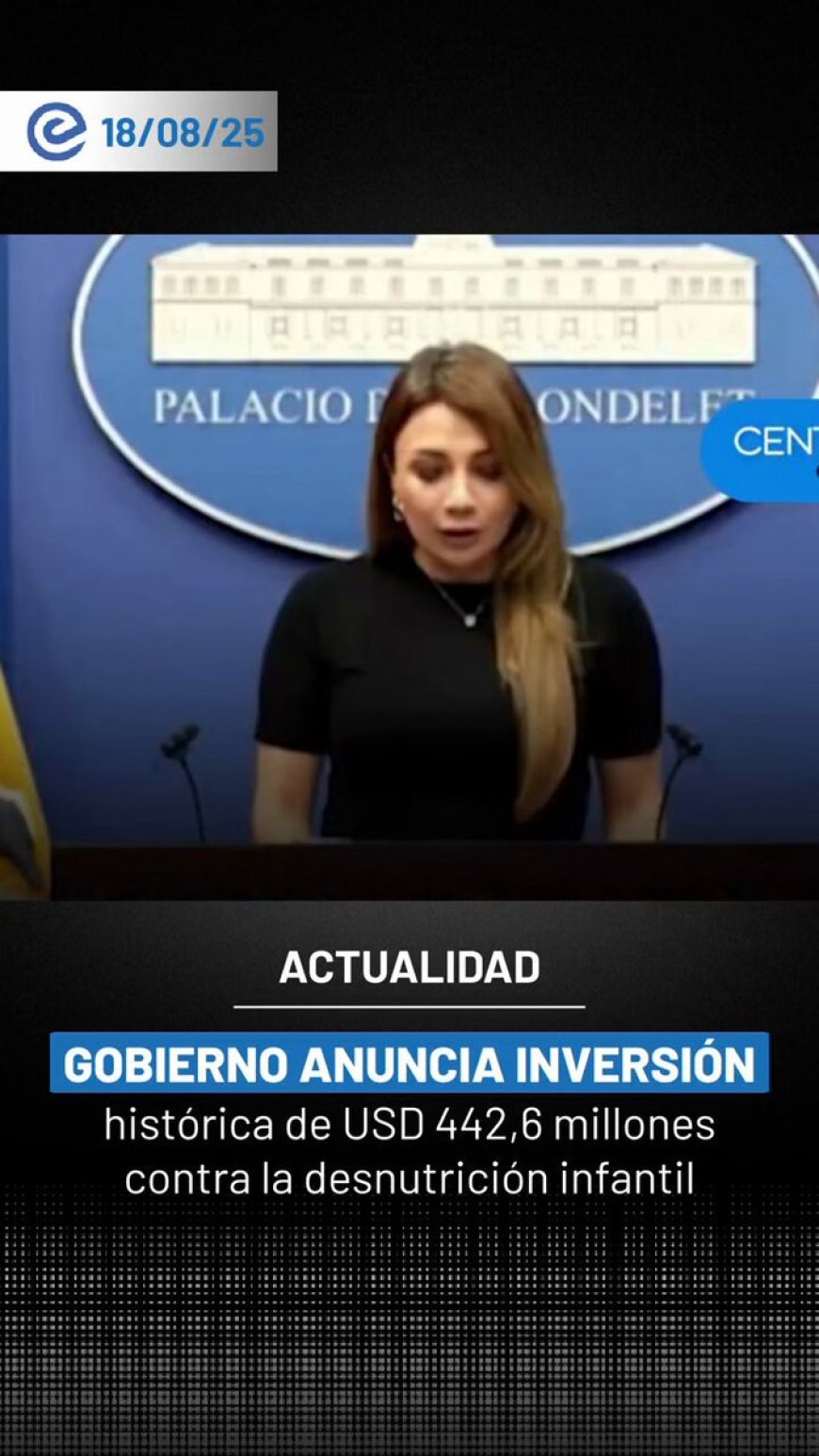 Ecuador invertirá USD 442,6 millones en programa contra la desnutrición infantil en 2025