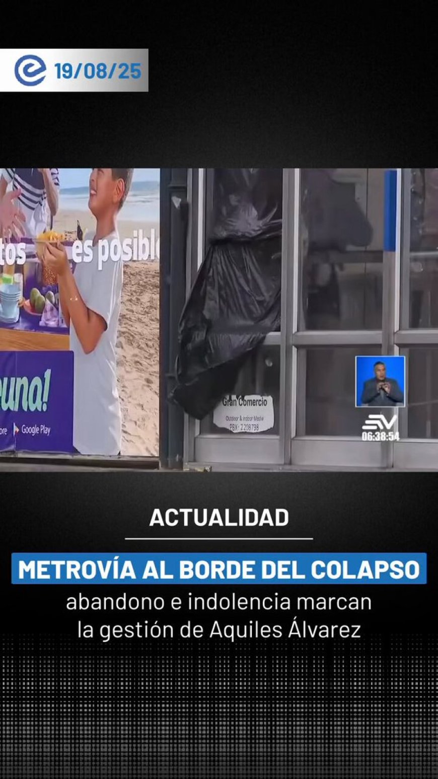 🔵 Vidrios rotos, puertas dañadas y techos golpeados: el deterioro de la Metrovía expone a diario a miles de guayaquileños, mientras la administración minimiza los daños.