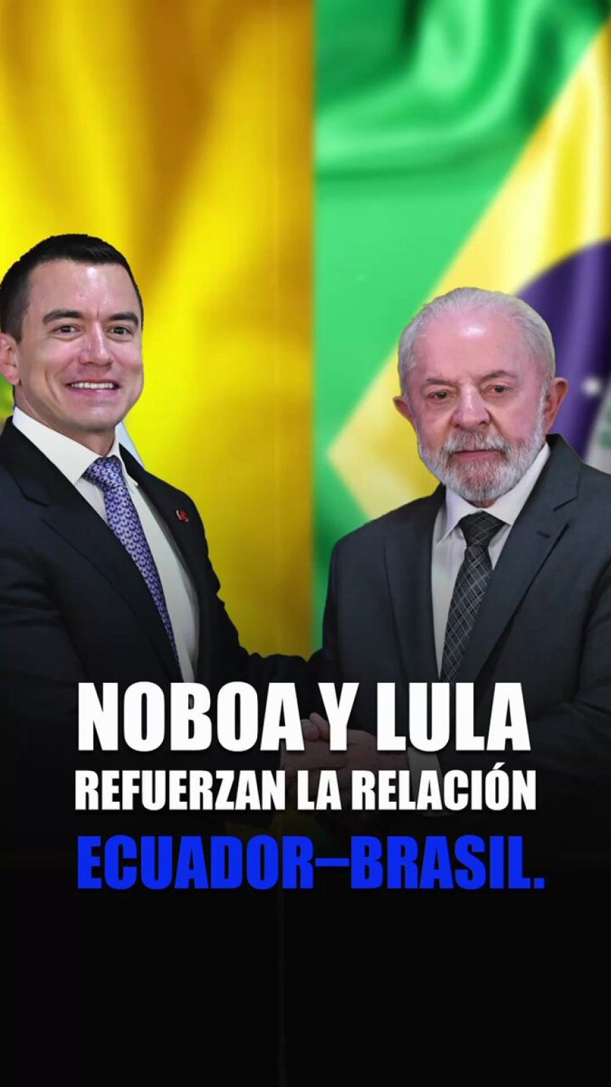 Daniel Noboa y Lula da Silva firman acuerdos bilaterales para fortalecer la relación Ecuador-Brasil