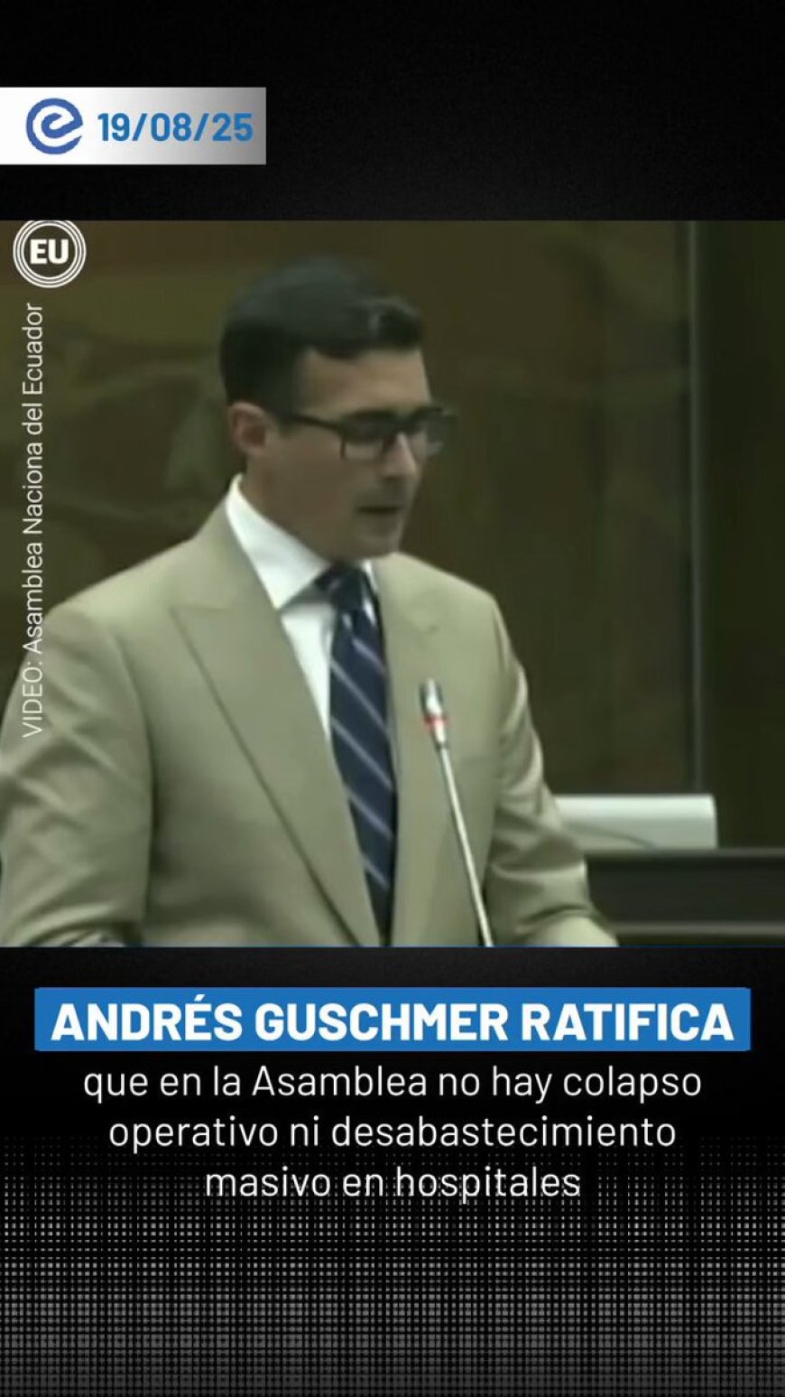 Asambleísta Guschmer niega colapso hospitalario en Ecuador