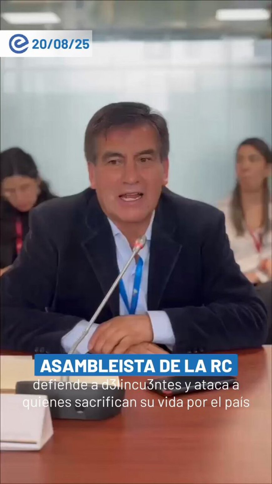 🔵 “No equipare a quienes protegen con quienes matan”. La asambleísta Reina (RC) rechazó tajantemente las declaraciones que, según ella, respaldan a delincuentes y no a ciudadanos honestos.