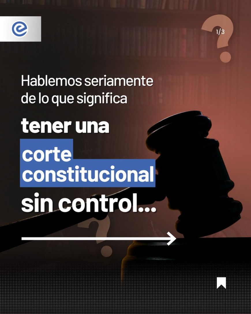 🔵 ¿Qué pasa cuando una Corte Constitucional no rinde cuentas a nadie? Ecuador es el único país donde los jueces constitucionales actúan sin control ni contrapesos. 👉 Swipea y reflexiona: ¿cómo puede existir una democracia real bajo estas condiciones?